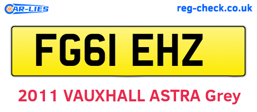 FG61EHZ are the vehicle registration plates.