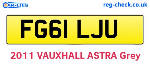 FG61LJU are the vehicle registration plates.