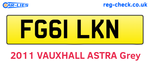 FG61LKN are the vehicle registration plates.