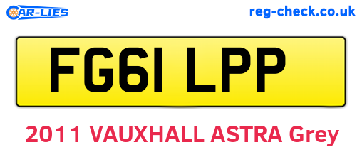 FG61LPP are the vehicle registration plates.
