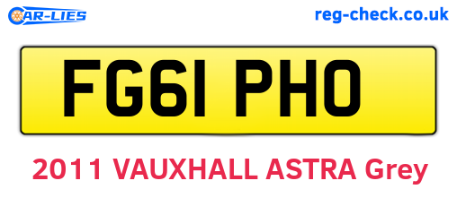 FG61PHO are the vehicle registration plates.
