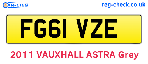 FG61VZE are the vehicle registration plates.