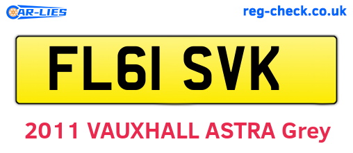 FL61SVK are the vehicle registration plates.