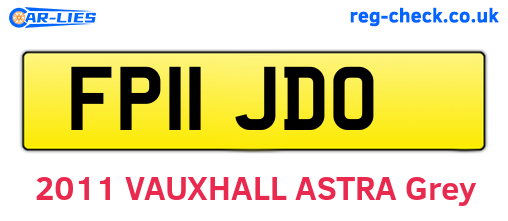 FP11JDO are the vehicle registration plates.