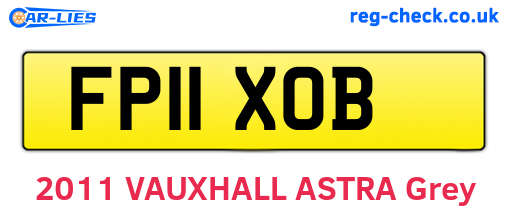 FP11XOB are the vehicle registration plates.