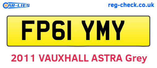 FP61YMY are the vehicle registration plates.