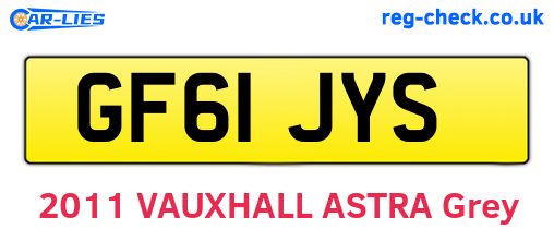 GF61JYS are the vehicle registration plates.