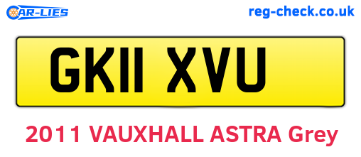 GK11XVU are the vehicle registration plates.