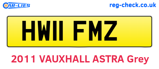 HW11FMZ are the vehicle registration plates.