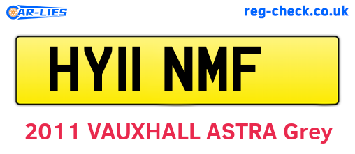 HY11NMF are the vehicle registration plates.