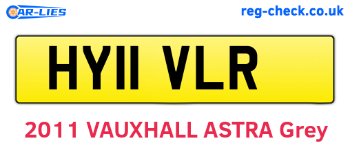 HY11VLR are the vehicle registration plates.