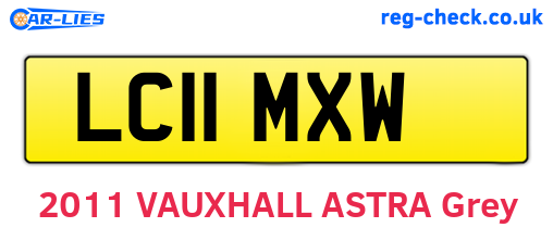 LC11MXW are the vehicle registration plates.