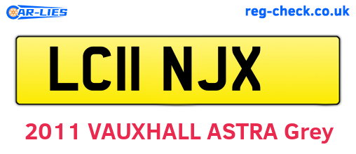 LC11NJX are the vehicle registration plates.