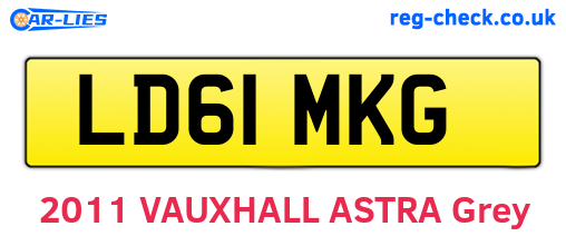 LD61MKG are the vehicle registration plates.