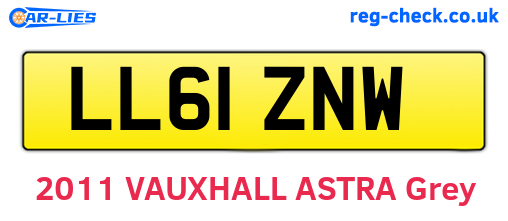 LL61ZNW are the vehicle registration plates.
