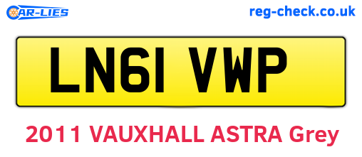 LN61VWP are the vehicle registration plates.