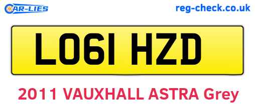LO61HZD are the vehicle registration plates.