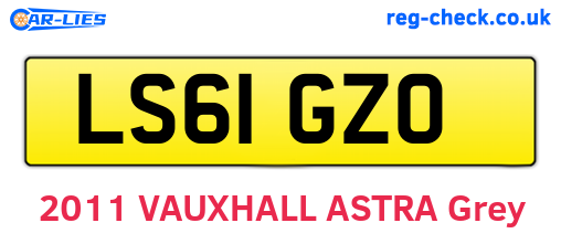 LS61GZO are the vehicle registration plates.