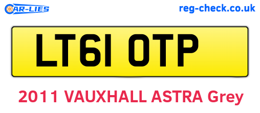 LT61OTP are the vehicle registration plates.