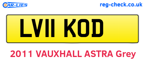 LV11KOD are the vehicle registration plates.