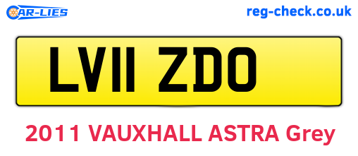 LV11ZDO are the vehicle registration plates.