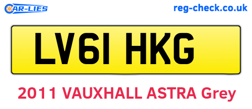 LV61HKG are the vehicle registration plates.