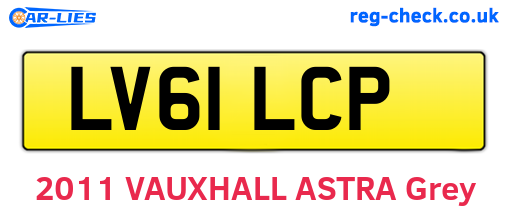 LV61LCP are the vehicle registration plates.