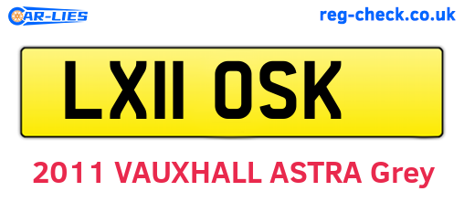 LX11OSK are the vehicle registration plates.