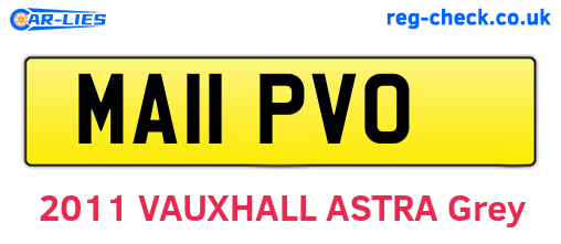 MA11PVO are the vehicle registration plates.