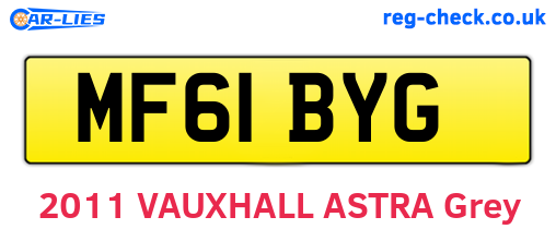 MF61BYG are the vehicle registration plates.