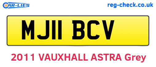 MJ11BCV are the vehicle registration plates.