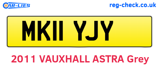 MK11YJY are the vehicle registration plates.