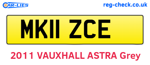 MK11ZCE are the vehicle registration plates.