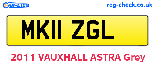 MK11ZGL are the vehicle registration plates.