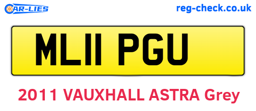 ML11PGU are the vehicle registration plates.