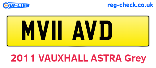MV11AVD are the vehicle registration plates.
