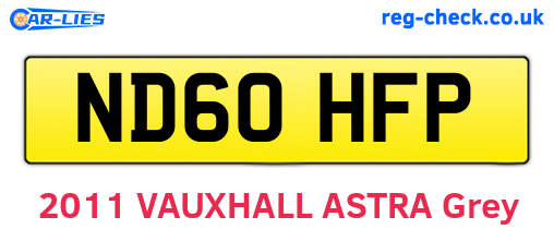 ND60HFP are the vehicle registration plates.