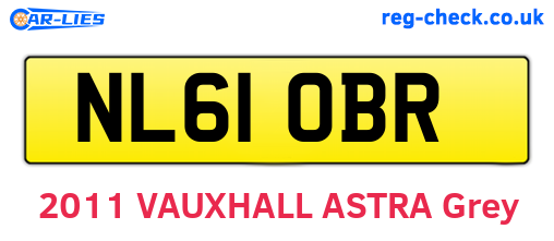 NL61OBR are the vehicle registration plates.