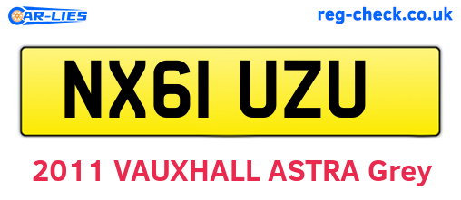 NX61UZU are the vehicle registration plates.