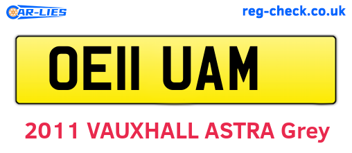 OE11UAM are the vehicle registration plates.