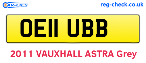 OE11UBB are the vehicle registration plates.