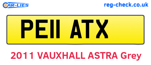 PE11ATX are the vehicle registration plates.