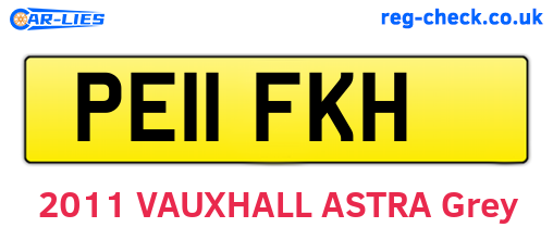 PE11FKH are the vehicle registration plates.