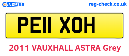 PE11XOH are the vehicle registration plates.