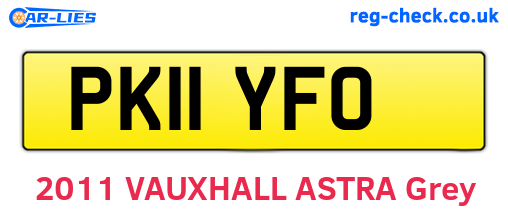 PK11YFO are the vehicle registration plates.