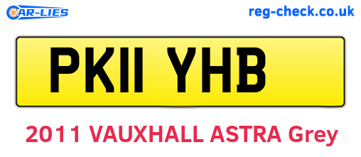 PK11YHB are the vehicle registration plates.