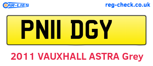 PN11DGY are the vehicle registration plates.