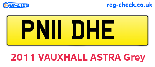 PN11DHE are the vehicle registration plates.