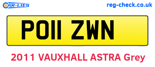 PO11ZWN are the vehicle registration plates.