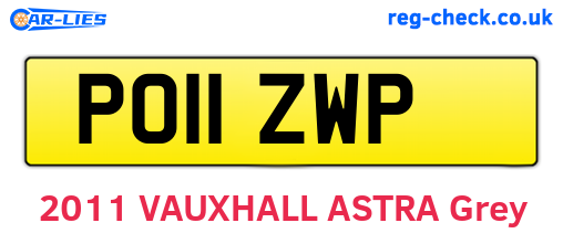 PO11ZWP are the vehicle registration plates.